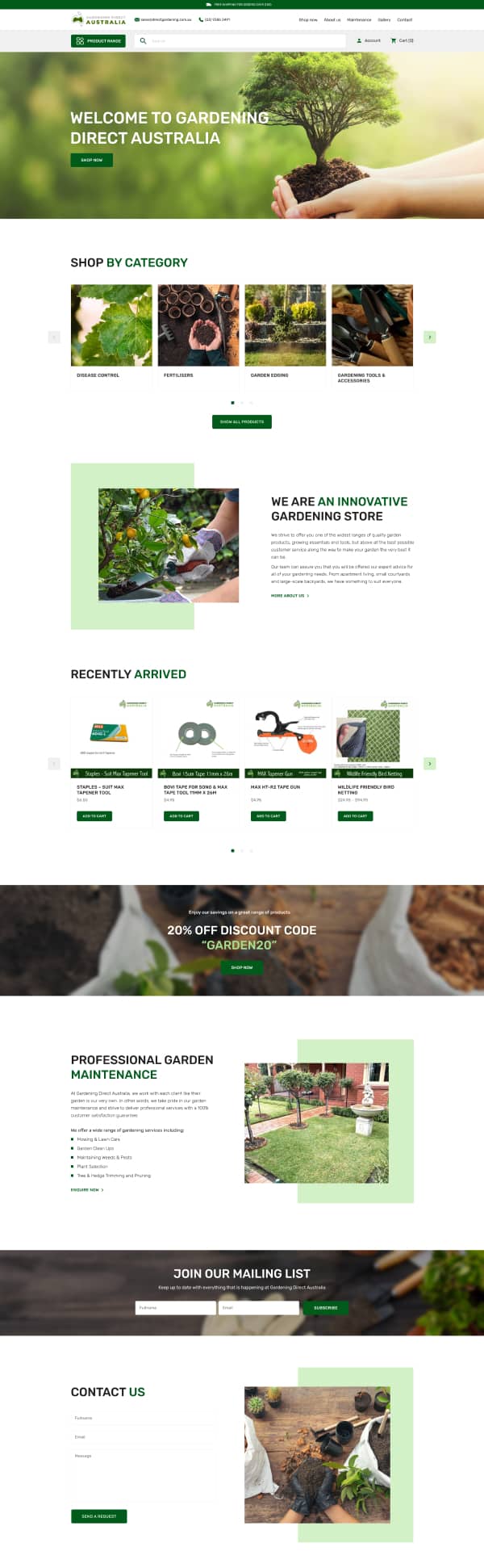 Gardening Direct Portfolio Project