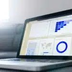 Laptop with Google Analytics reports