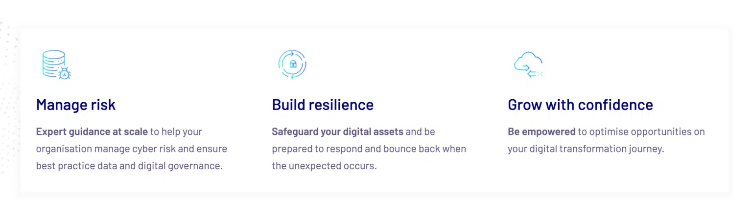 CyberCX homepage benefit section