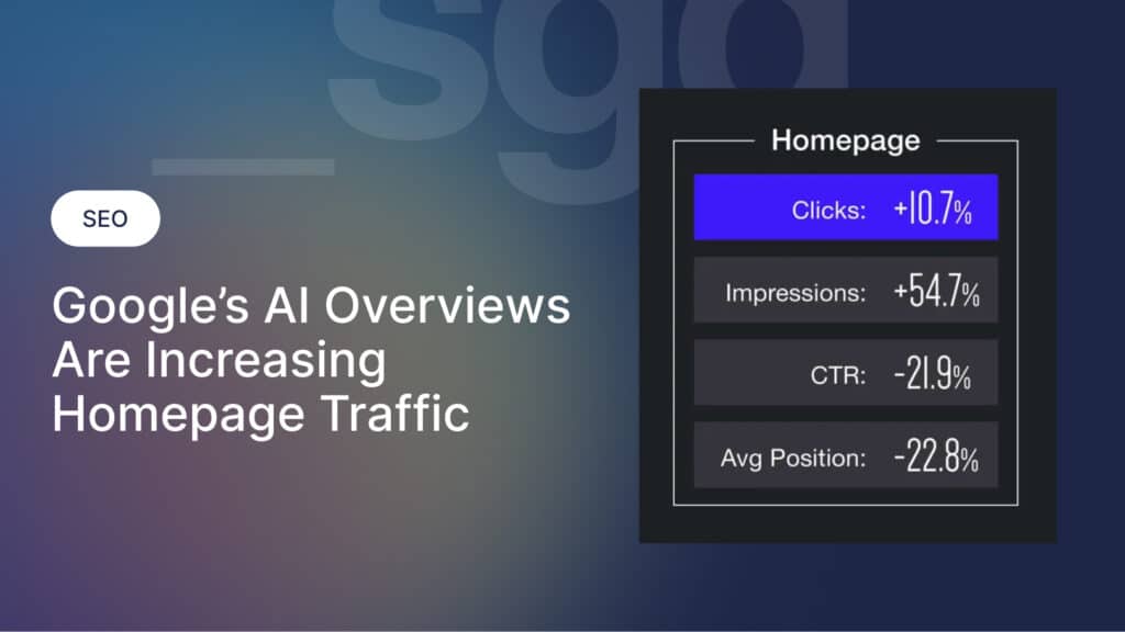 Google’s AI Overviews Are Increasing Homepage Traffic