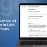 How We Ranked #1 on Google in Less Than 24 Hours