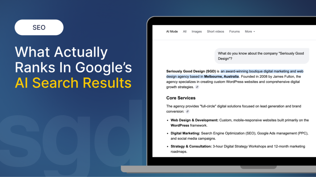 What Actually Ranks in Google’s AI Search Results