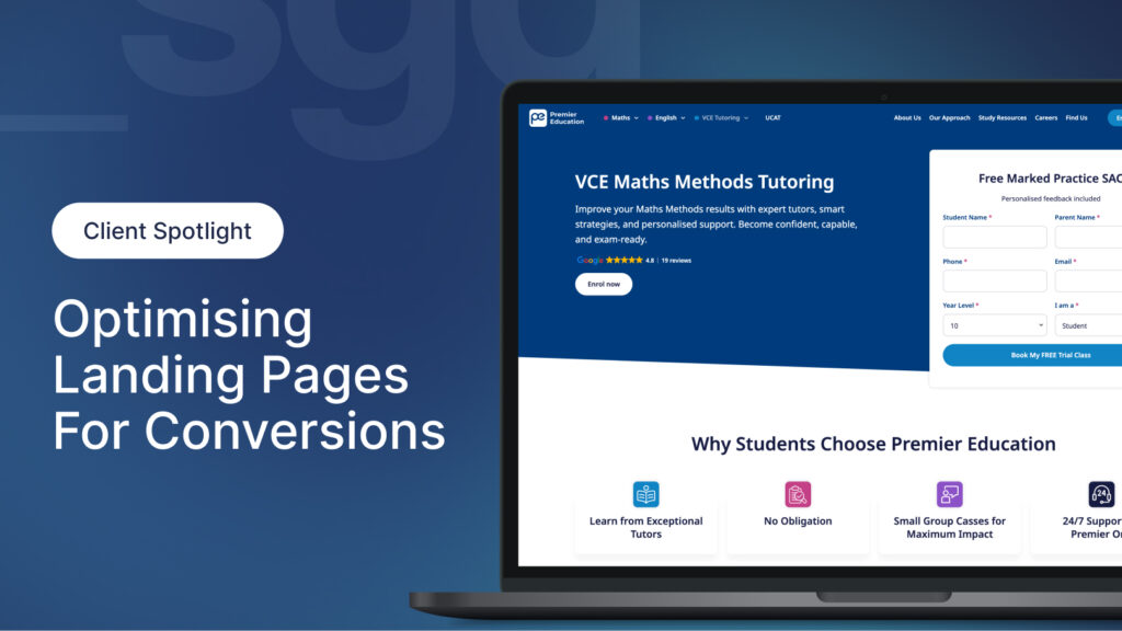 Optimising Premiere Education’s Landing Pages for Conversions
