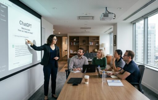 Workshop on ChatGPT with people in the office